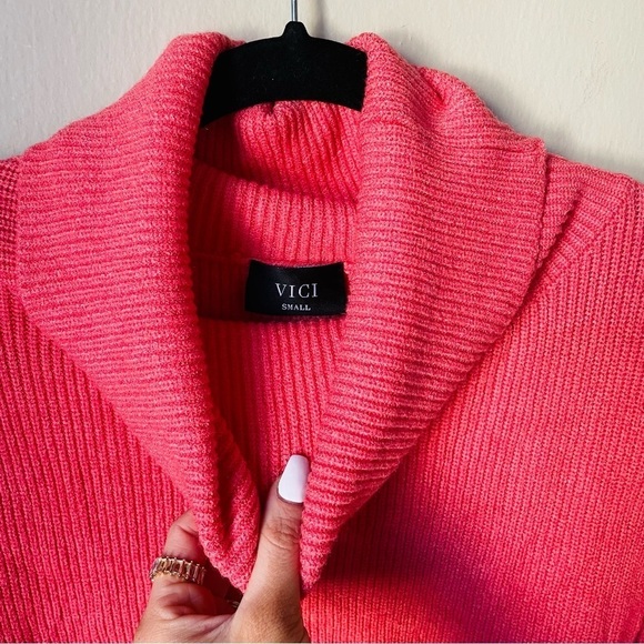 Vici Coral Cowl Neck Balloon Sleeve Sweater - Picture 4 of 11
